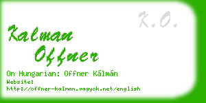 kalman offner business card